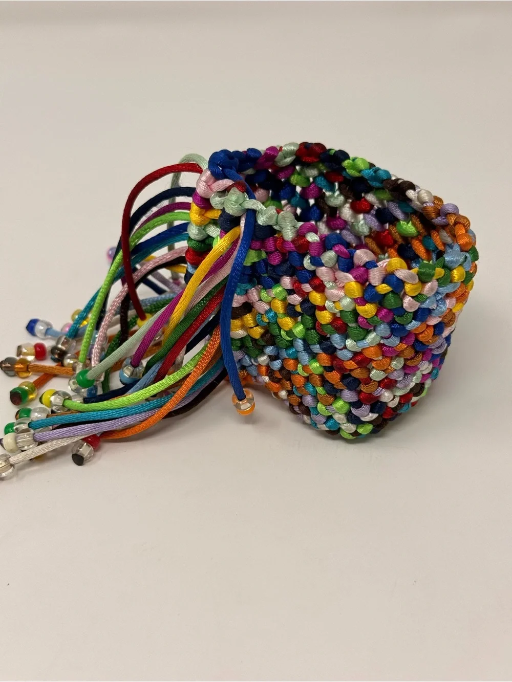 Multicolor Beaded Bracelet - Pack of Adjustable String Bands - Picture 5 of 9